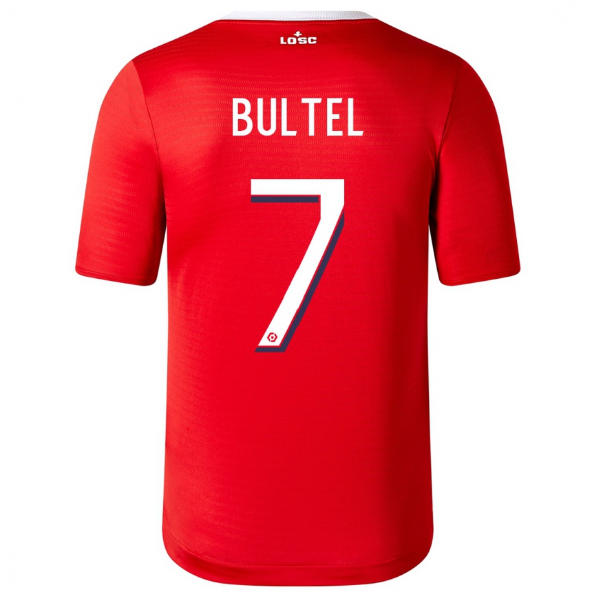 Men  Ludivine Bultel #7 Red Home Jersey 2023/24 T-Shirt