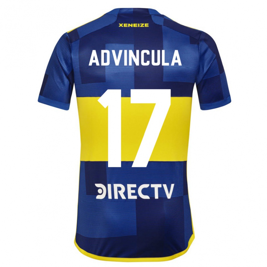 Men  Luis Advincula #17 Dark Blue Yellow Home Jersey 2023/24 T-Shirt
