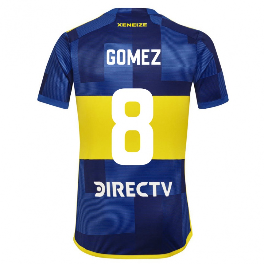Men  Camila Gomez Ares #8 Dark Blue Yellow Home Jersey 2023/24 T-Shirt