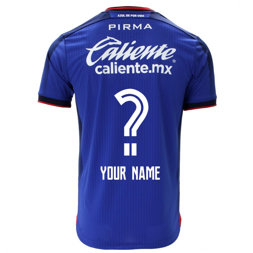 Men  Your Name #0 Blue Home Jersey 2023/24 T-Shirt