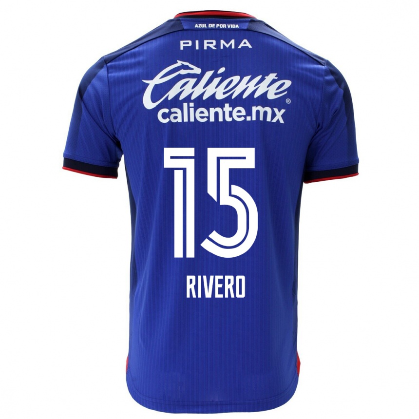 Men  Ignacio Rivero #15 Blue Home Jersey 2023/24 T-Shirt