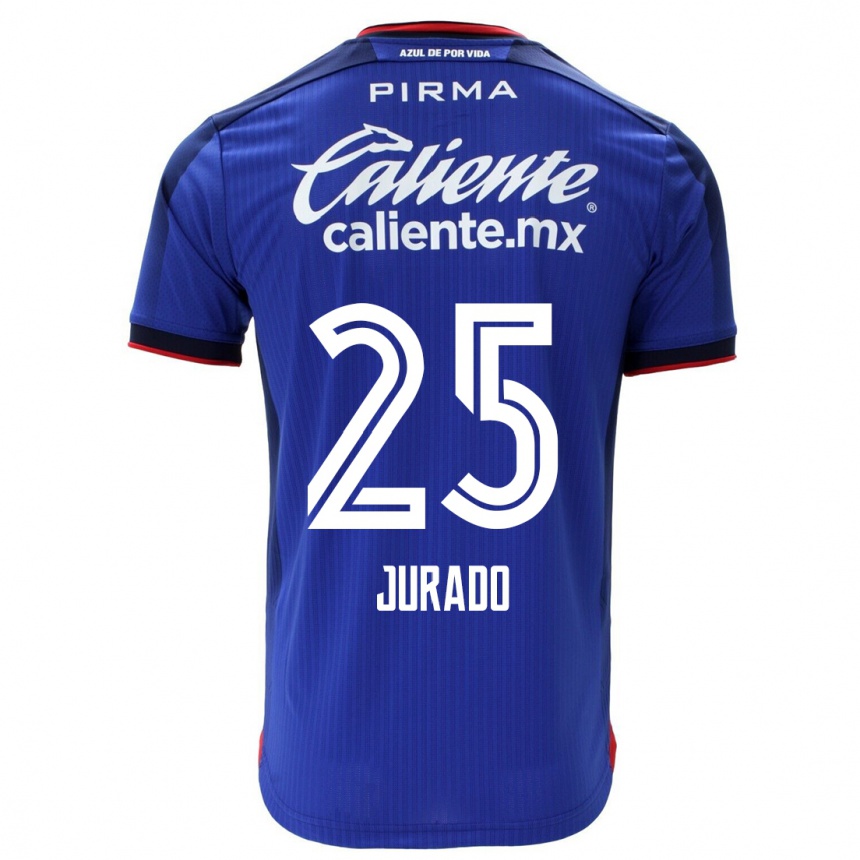 Men  Sebastian Jurado #25 Blue Home Jersey 2023/24 T-Shirt