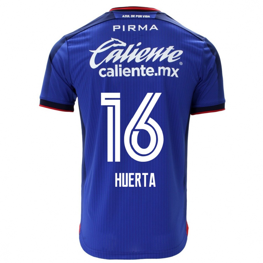 Men  Ana Gabriela Huerta #16 Blue Home Jersey 2023/24 T-Shirt