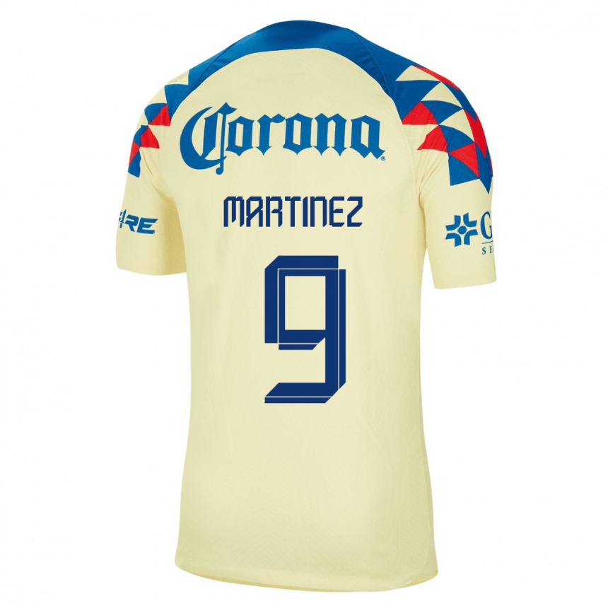 Men  Roger Martinez #9 Yellow Home Jersey 2023/24 T-Shirt