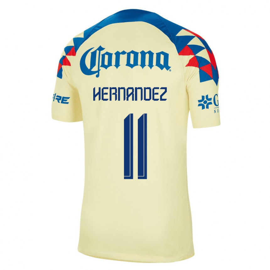 Men  Montserrat Hernandez #11 Yellow Home Jersey 2023/24 T-Shirt