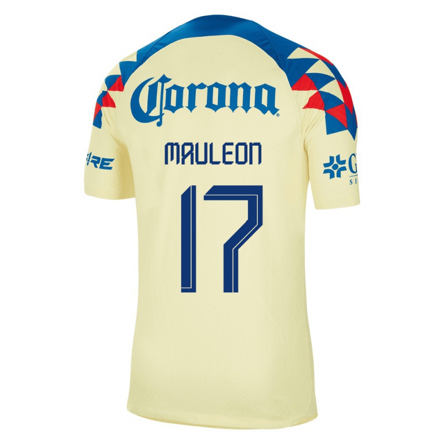 Men  Natalia Mauleon #17 Yellow Home Jersey 2023/24 T-Shirt