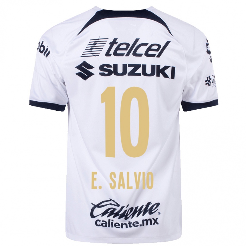 Men  Eduardo Salvio #10 White Home Jersey 2023/24 T-Shirt