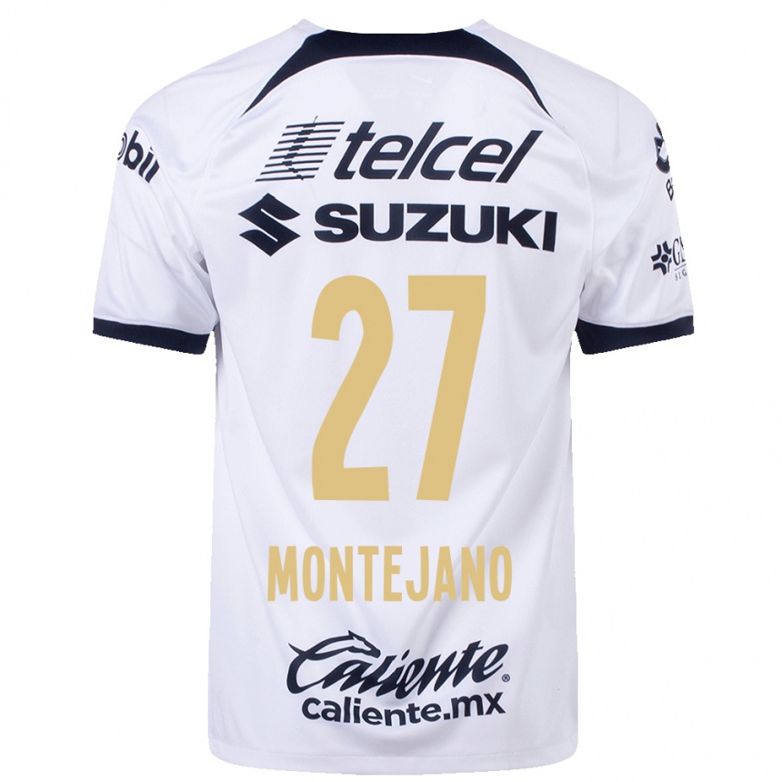 Men  Emanuel Montejano #27 White Home Jersey 2023/24 T-Shirt