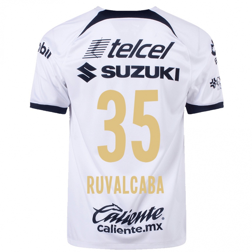 Men  Jorge Ruvalcaba #35 White Home Jersey 2023/24 T-Shirt