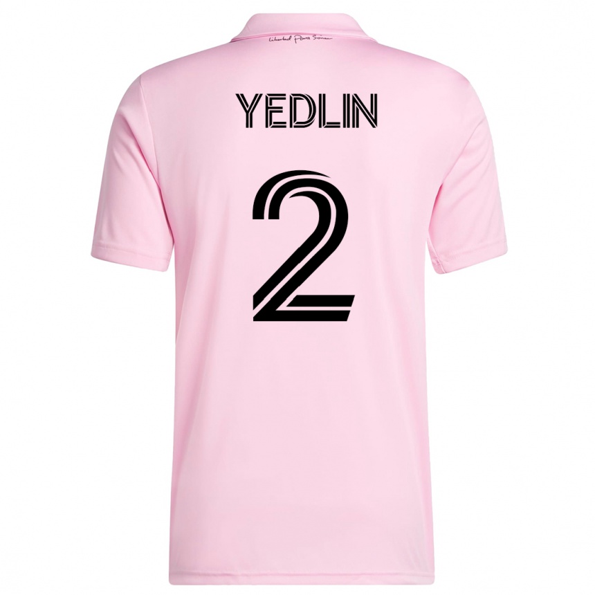 Men  Deandre Yedlin #2 Pink Home Jersey 2023/24 T-Shirt