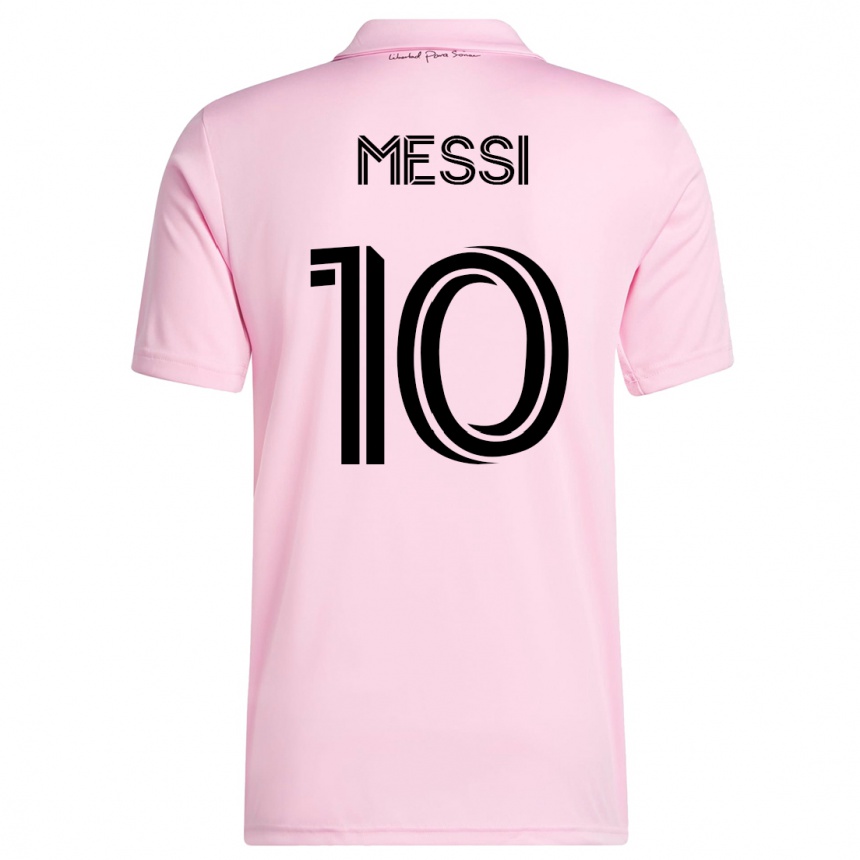 Men  Lionel Messi #10 Pink Home Jersey 2023/24 T-Shirt