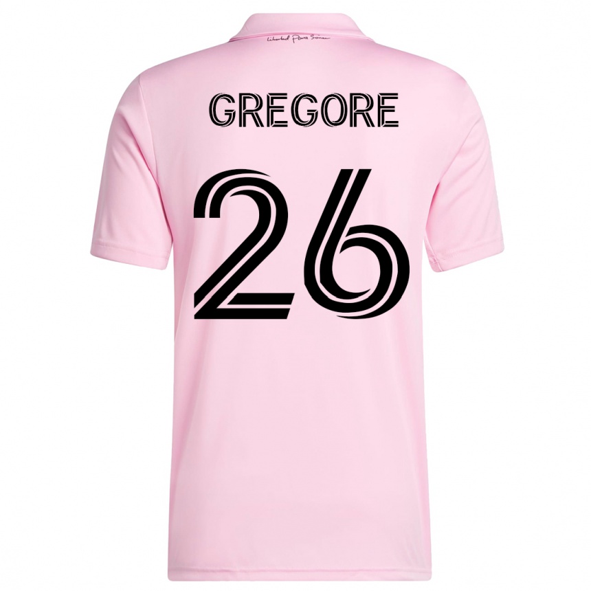 Men  Gregore #26 Pink Home Jersey 2023/24 T-Shirt
