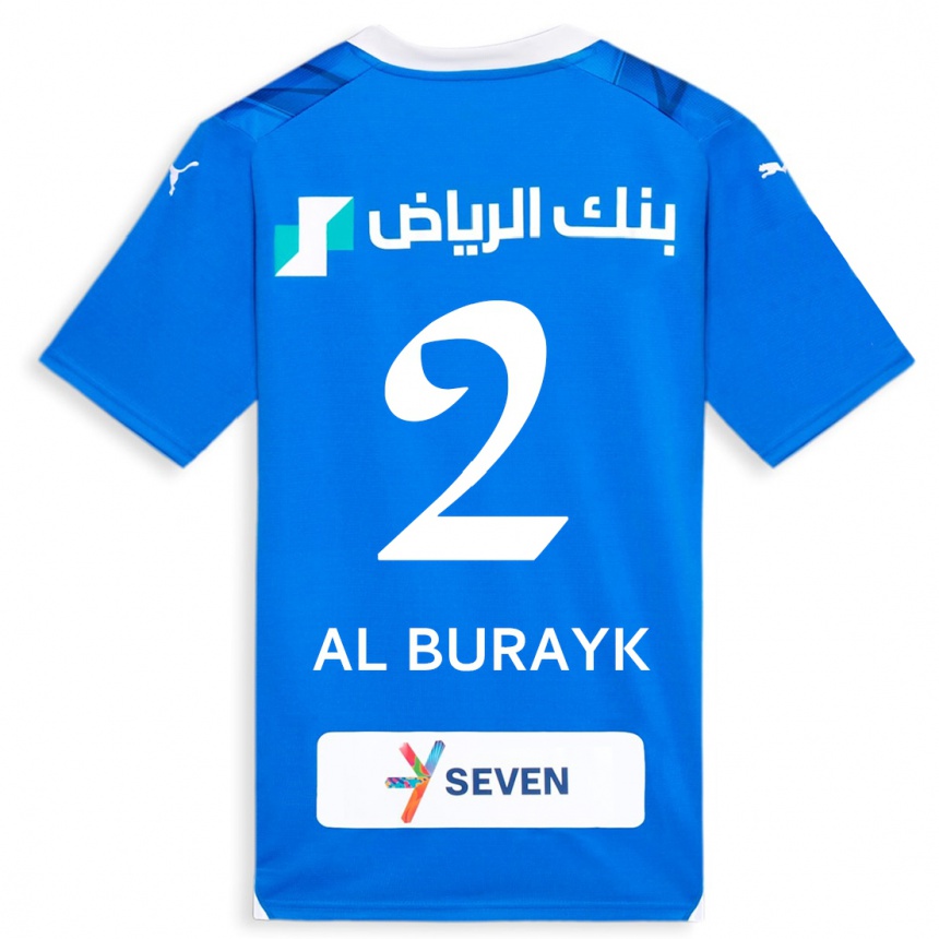 Men  Mohammed Al-Burayk #2 Blue Home Jersey 2023/24 T-Shirt