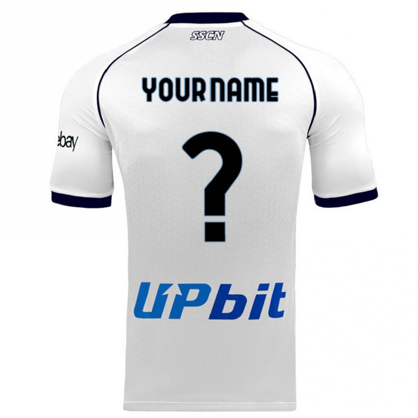 Men  Your Name #0 White Away Jersey 2023/24 T-Shirt