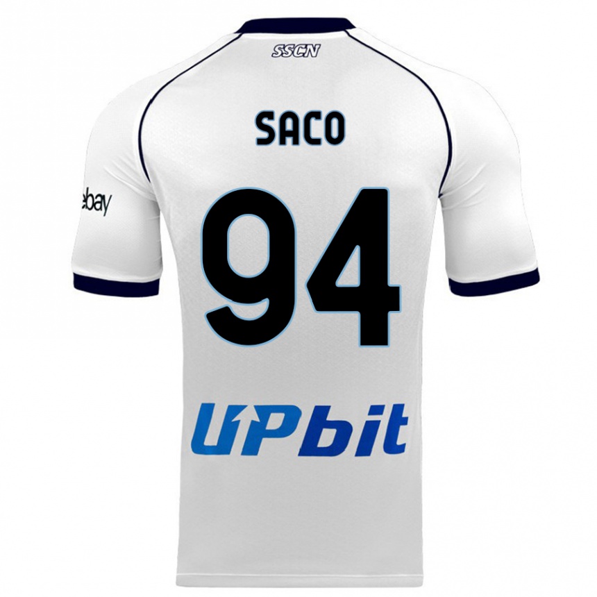 Men  Coli Saco #94 White Away Jersey 2023/24 T-Shirt