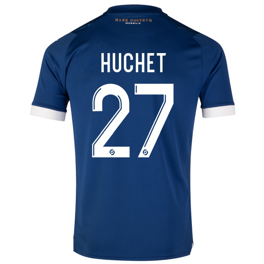 Men  Sarah Huchet #27 Dark Blue Away Jersey 2023/24 T-Shirt