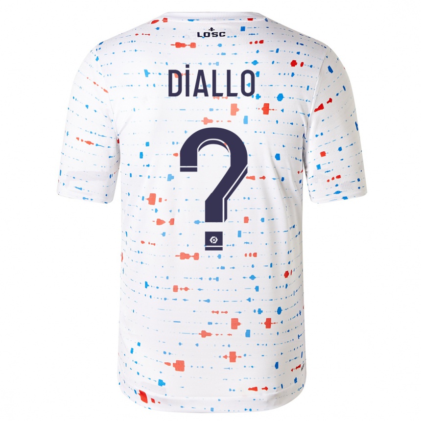 Men  Alpha Diallo #0 White Away Jersey 2023/24 T-Shirt