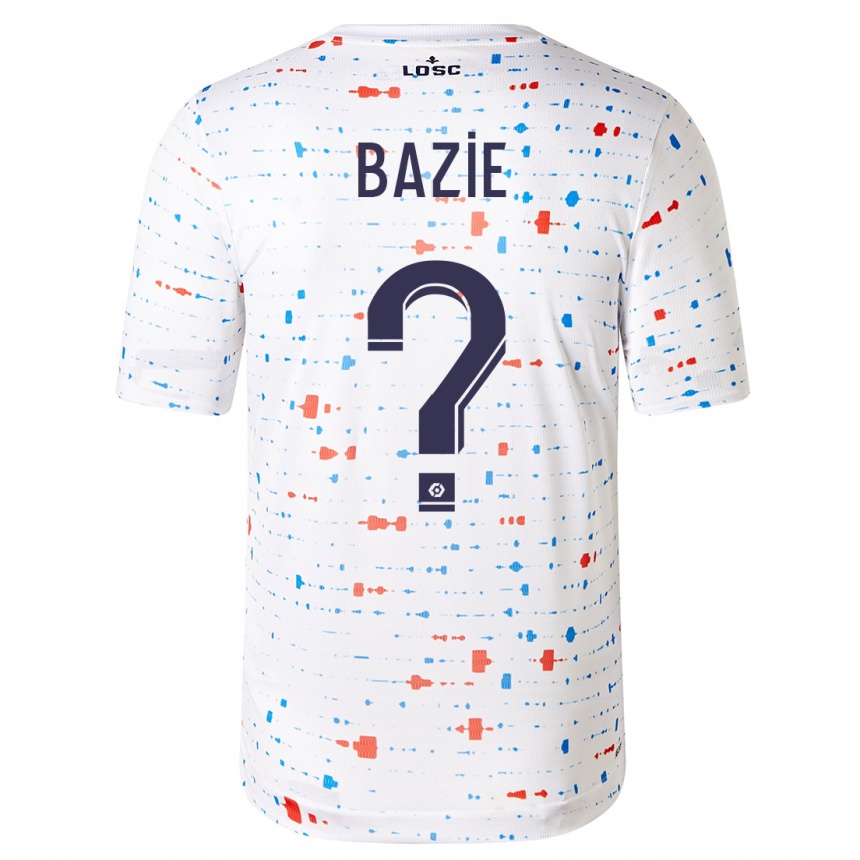 Men  Joffrey Bazie #0 White Away Jersey 2023/24 T-Shirt