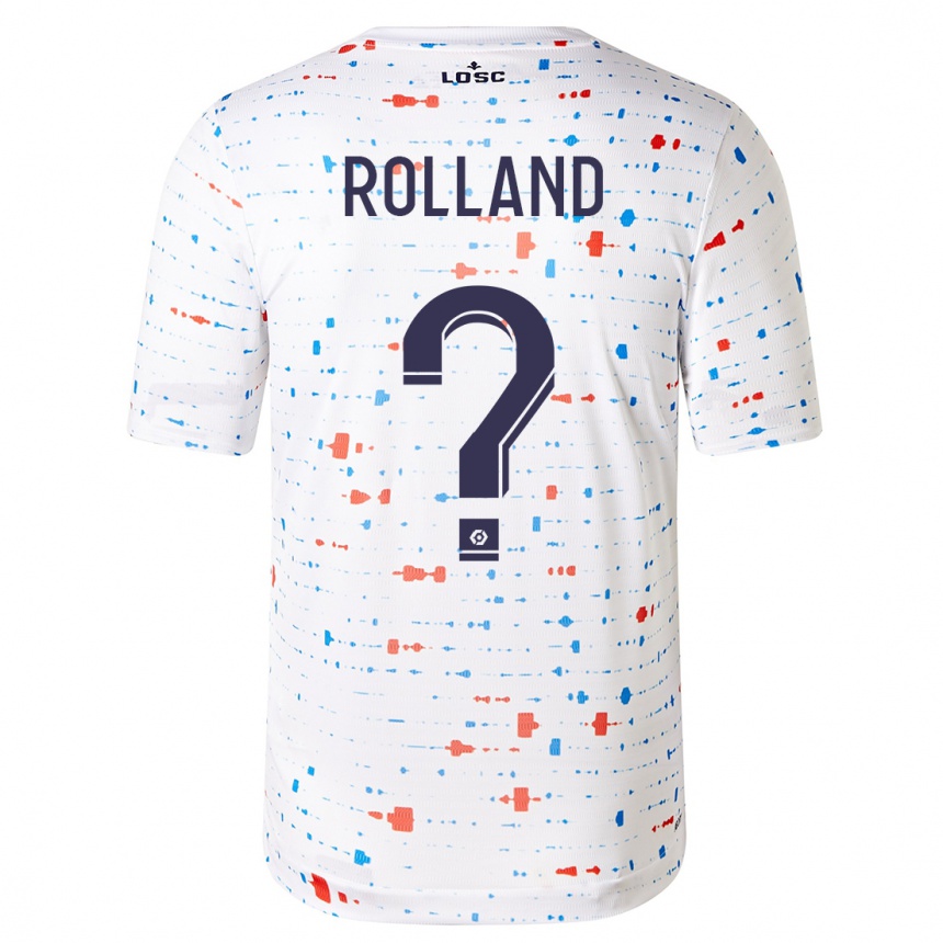 Men  Baptiste Rolland #0 White Away Jersey 2023/24 T-Shirt