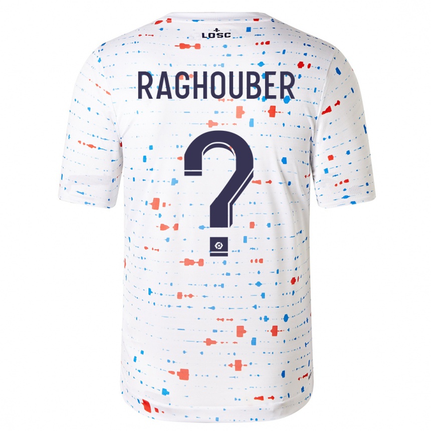 Men  Ugo Raghouber #0 White Away Jersey 2023/24 T-Shirt
