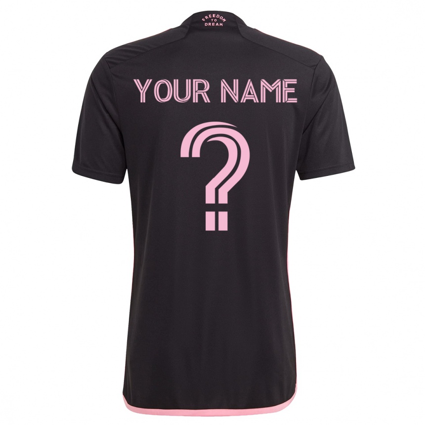 Men  Your Name #0 Black Away Jersey 2023/24 T-Shirt
