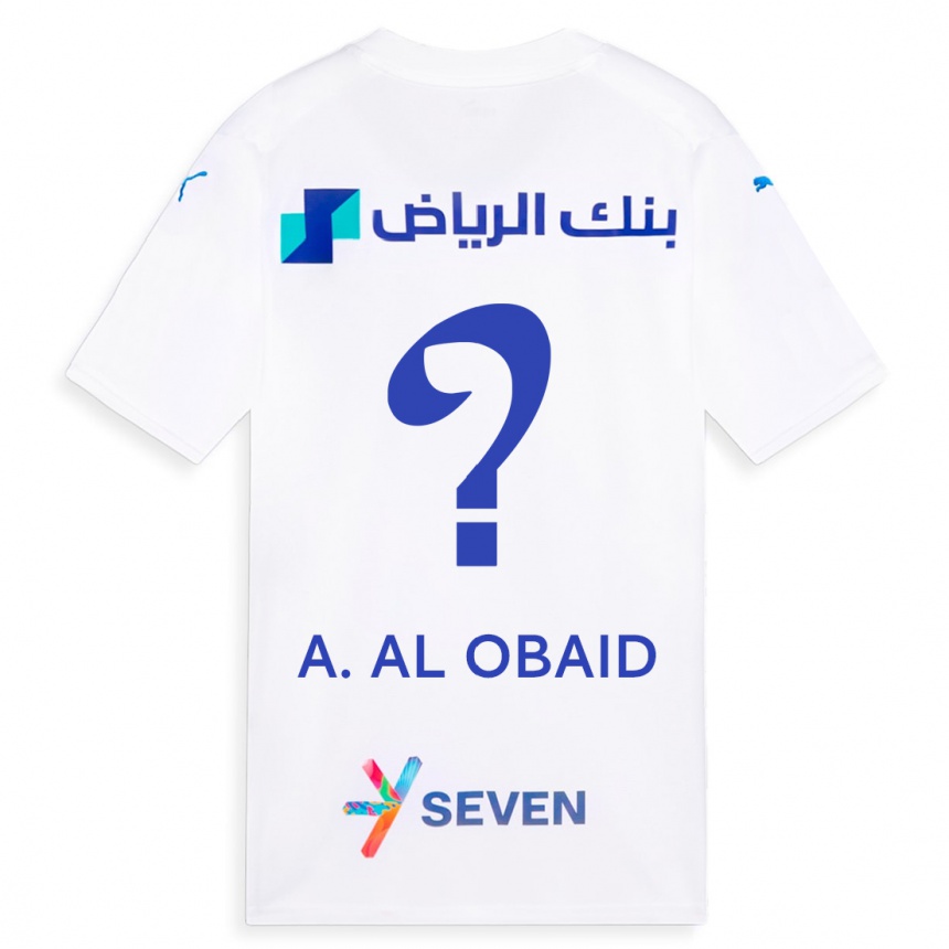 Men  Abdulrahman Al-Obaid #0 White Away Jersey 2023/24 T-Shirt