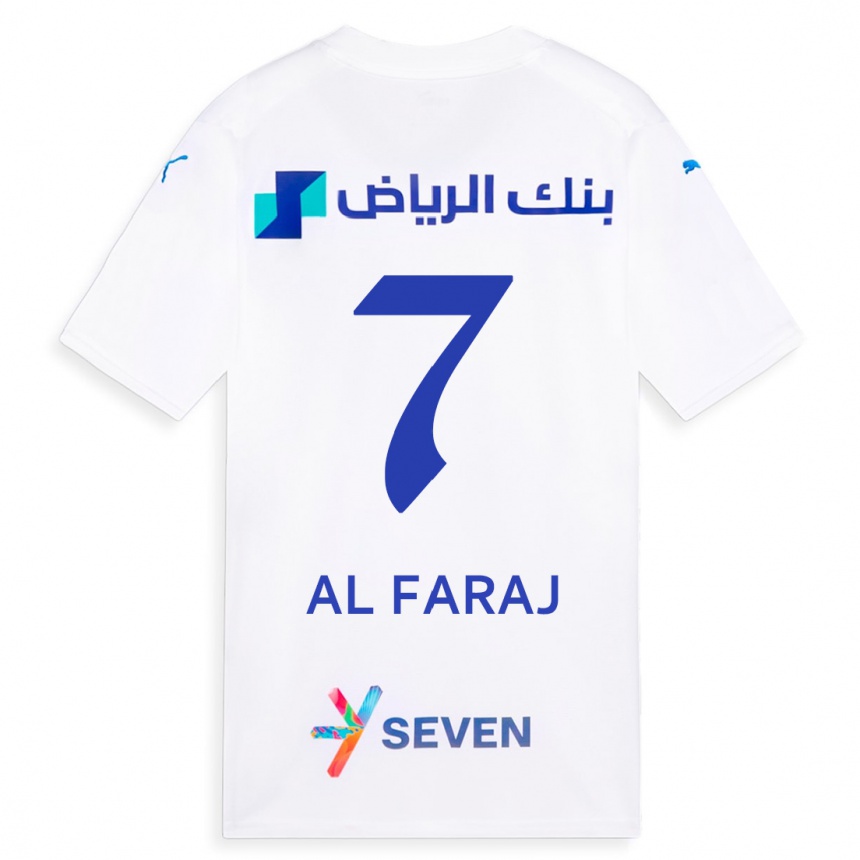 Men  Salman Al-Faraj #7 White Away Jersey 2023/24 T-Shirt
