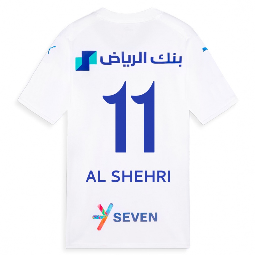 Men  Saleh Al-Shehri #11 White Away Jersey 2023/24 T-Shirt