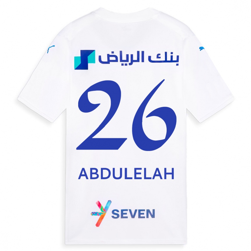 Men  Abdulelah Al-Malki #26 White Away Jersey 2023/24 T-Shirt