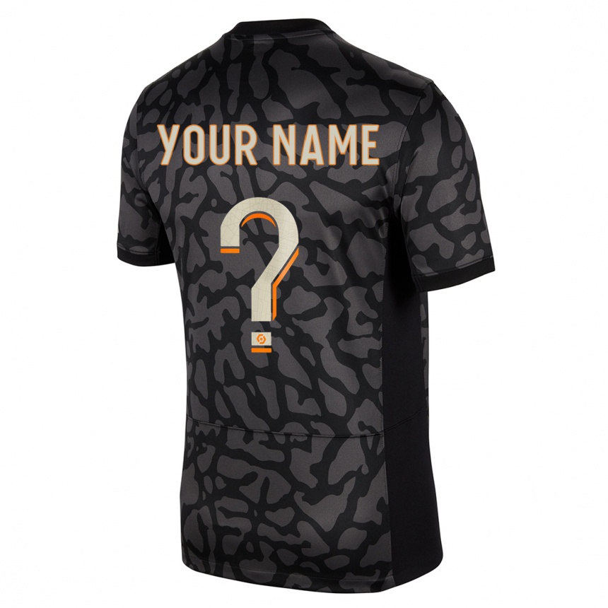 Men  Your Name #0 Black Third Jersey 2023/24 T-Shirt