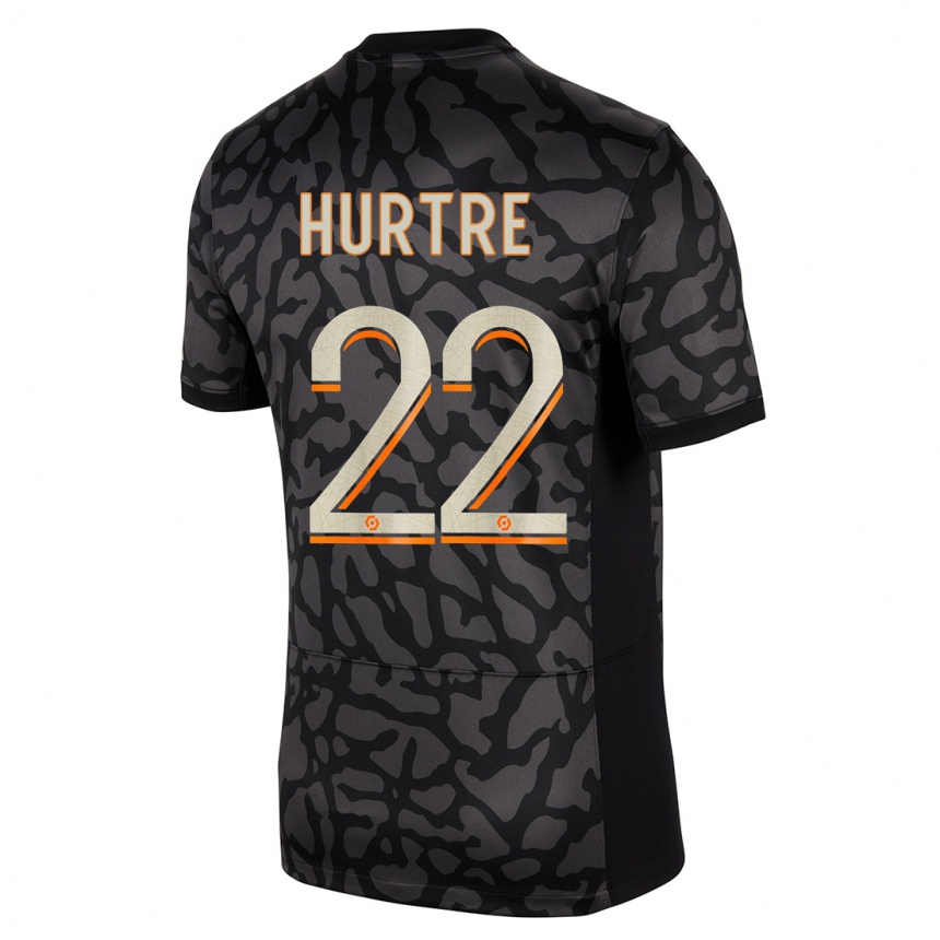 Men  Oceane Hurtre #22 Black Third Jersey 2023/24 T-Shirt