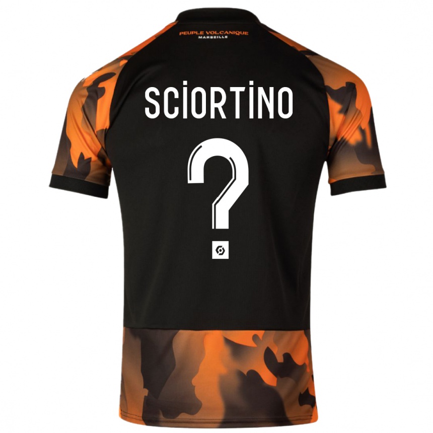 Men  Paolo Sciortino #0 Black Orange Third Jersey 2023/24 T-Shirt