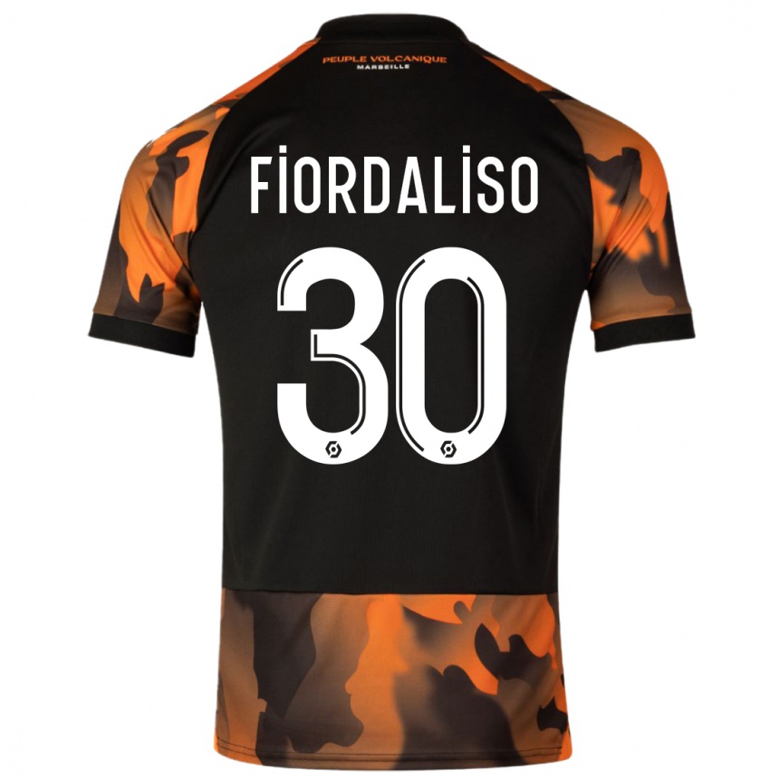 Men  Thelma Fiordaliso #30 Black Orange Third Jersey 2023/24 T-Shirt