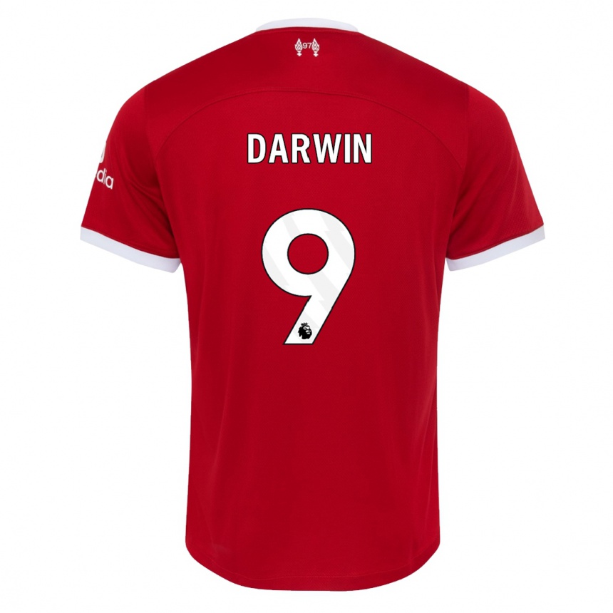 Women  Darwin Nunez #9 Red Home Jersey 2023/24 T-Shirt