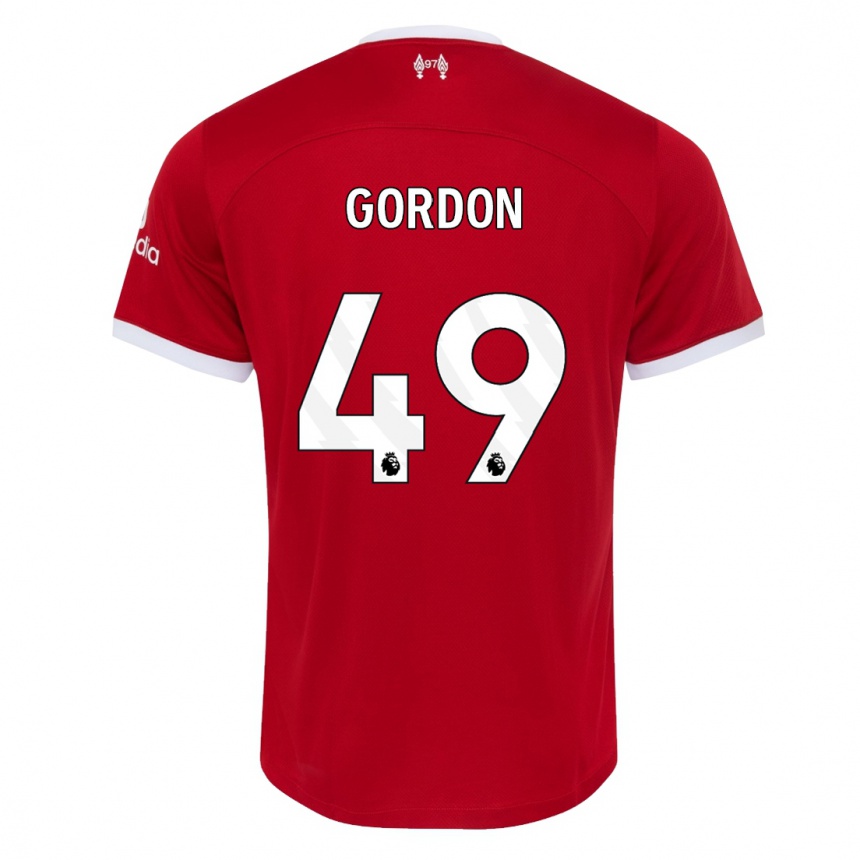 Women  Kaide Gordon #49 Red Home Jersey 2023/24 T-Shirt