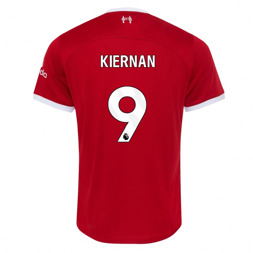Women  Leanne Kiernan #9 Red Home Jersey 2023/24 T-Shirt
