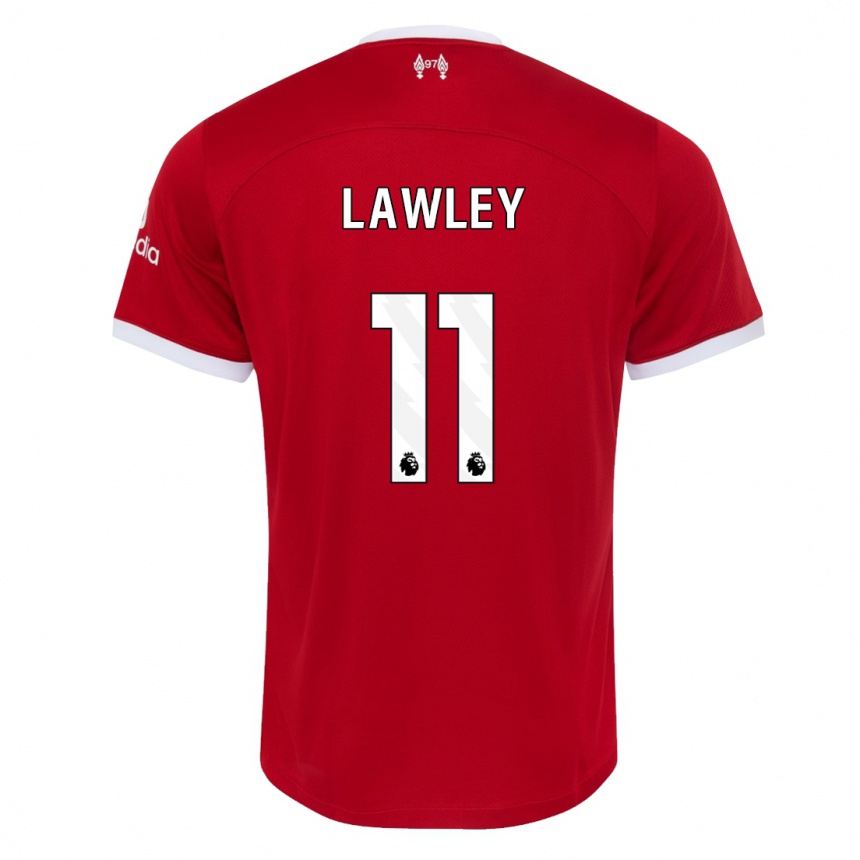 Women  Melissa Lawley #11 Red Home Jersey 2023/24 T-Shirt