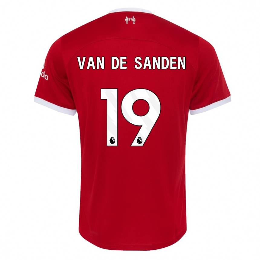 Women  Shanice Van De Sanden #19 Red Home Jersey 2023/24 T-Shirt