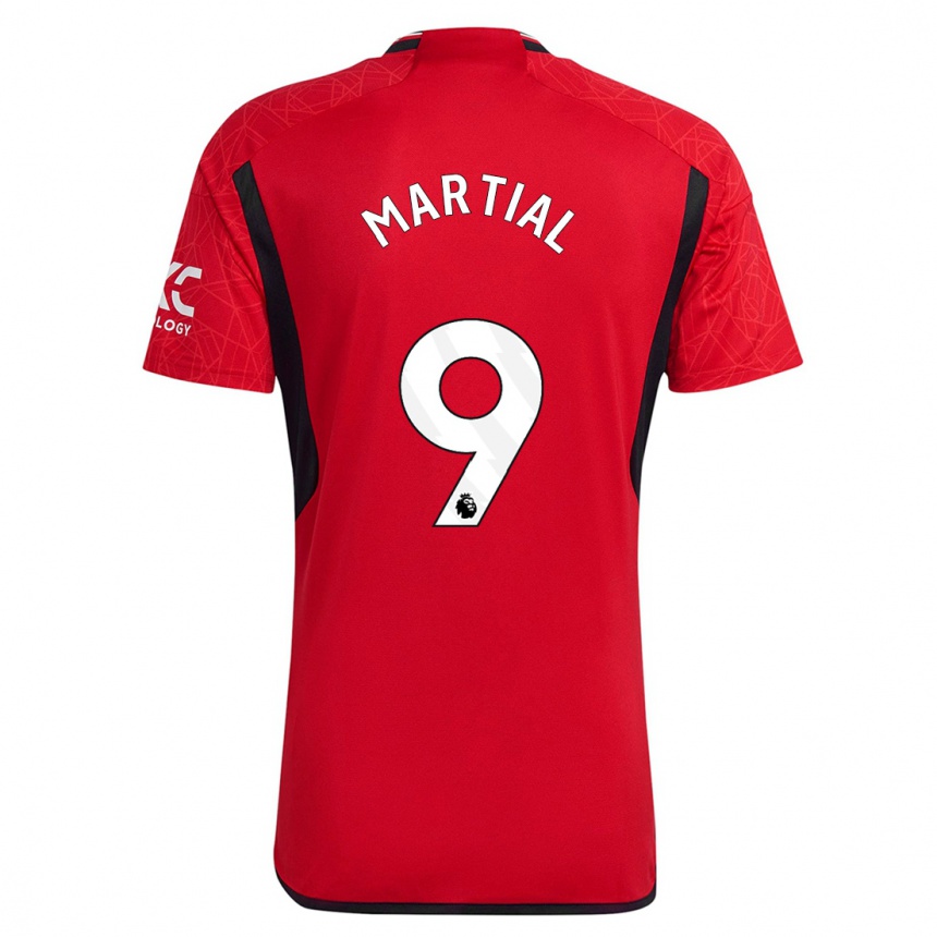 Women  Anthony Martial #9 Red Home Jersey 2023/24 T-Shirt