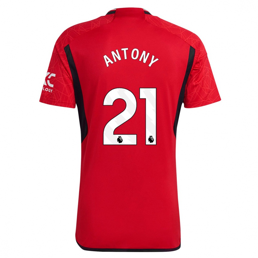Women  Antony #21 Red Home Jersey 2023/24 T-Shirt
