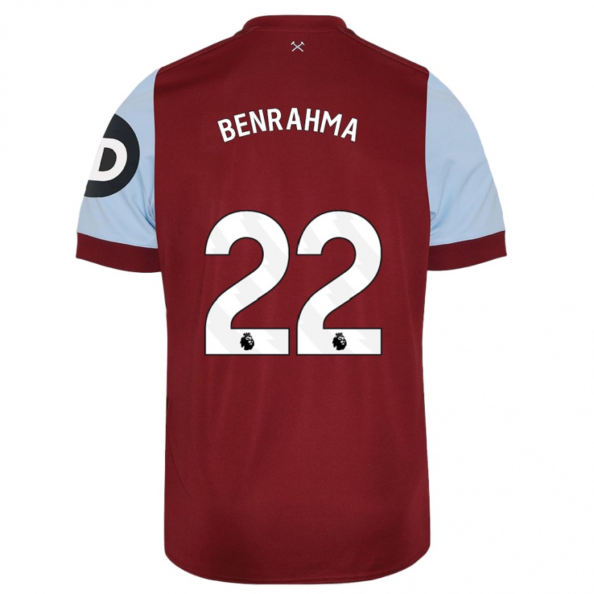 Women  Said Benrahma #22 Maroon Home Jersey 2023/24 T-Shirt