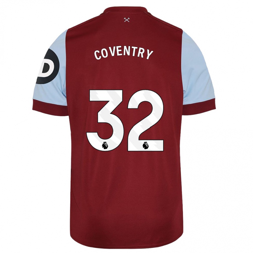Women  Conor Coventry #32 Maroon Home Jersey 2023/24 T-Shirt