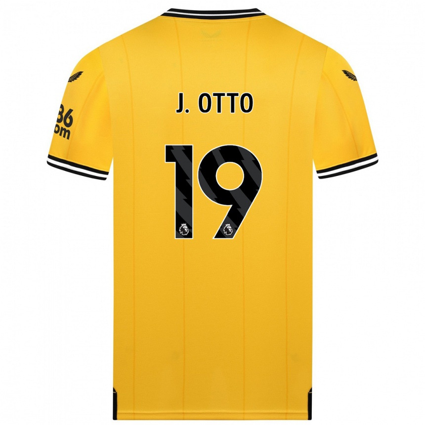 Women  Jonny Otto #19 Yellow Home Jersey 2023/24 T-Shirt