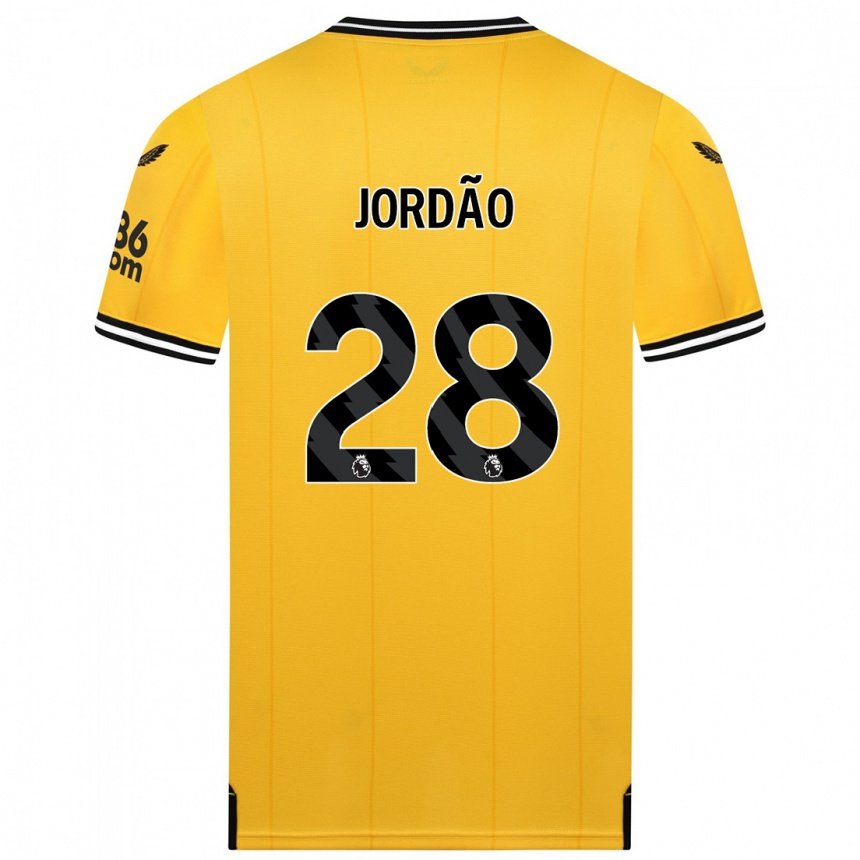 Women  Bruno Jordão #28 Yellow Home Jersey 2023/24 T-Shirt