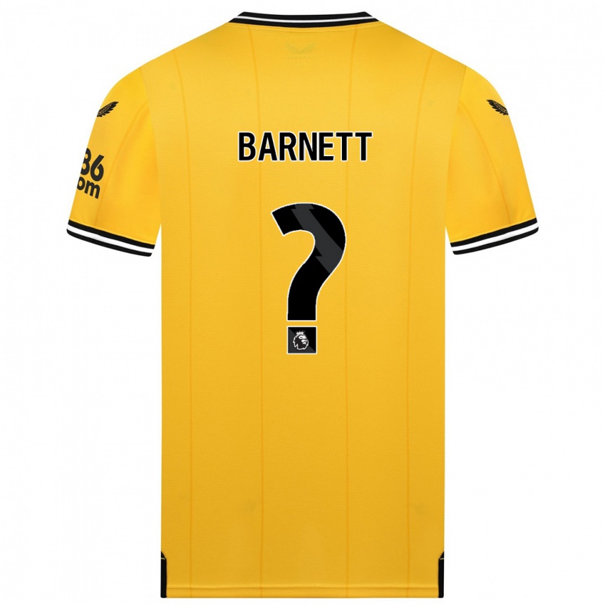 Women  Ty Barnett #0 Yellow Home Jersey 2023/24 T-Shirt