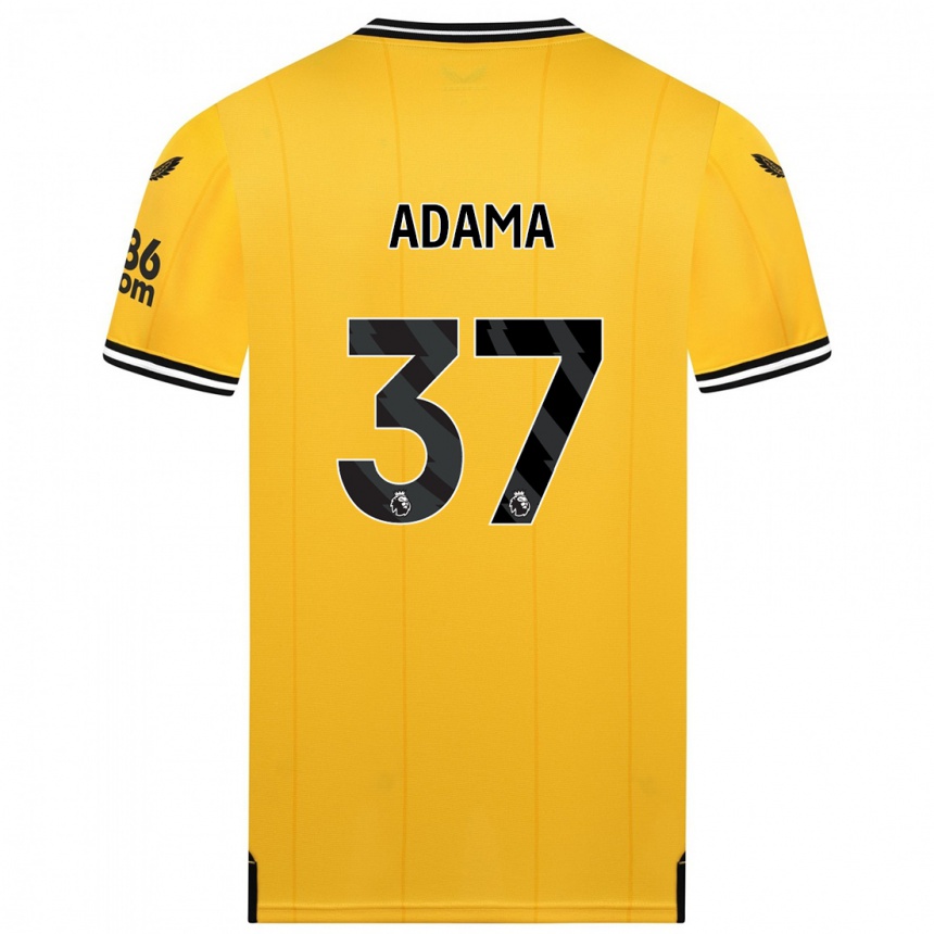Women  Adama Traore #37 Yellow Home Jersey 2023/24 T-Shirt
