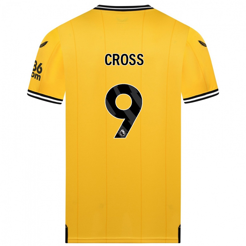 Women  Jade Cross #9 Yellow Home Jersey 2023/24 T-Shirt
