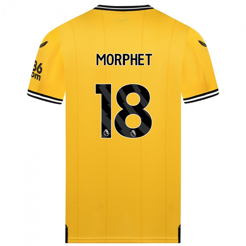 Women  Anna Morphet #18 Yellow Home Jersey 2023/24 T-Shirt