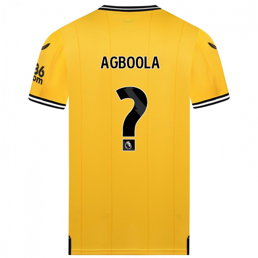 Women  Michael Agboola #0 Yellow Home Jersey 2023/24 T-Shirt