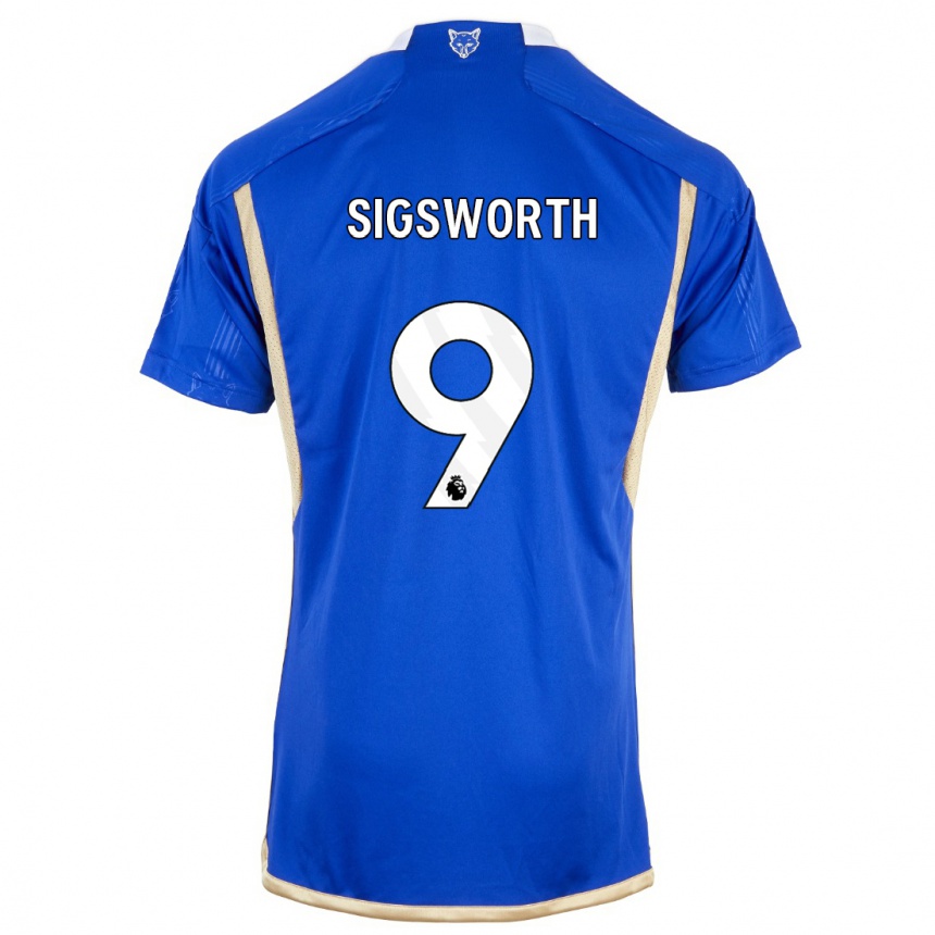 Women  Jessica Sigsworth #9 Royal Blue Home Jersey 2023/24 T-Shirt